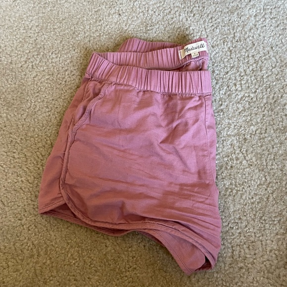 Madewell mauve cotton shorts size M casual with pockets - Picture 1 of 1